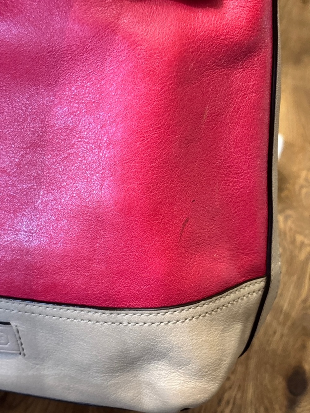 Coach Leather Hobo Bag - Pink & Tan - Picture 8 of 8